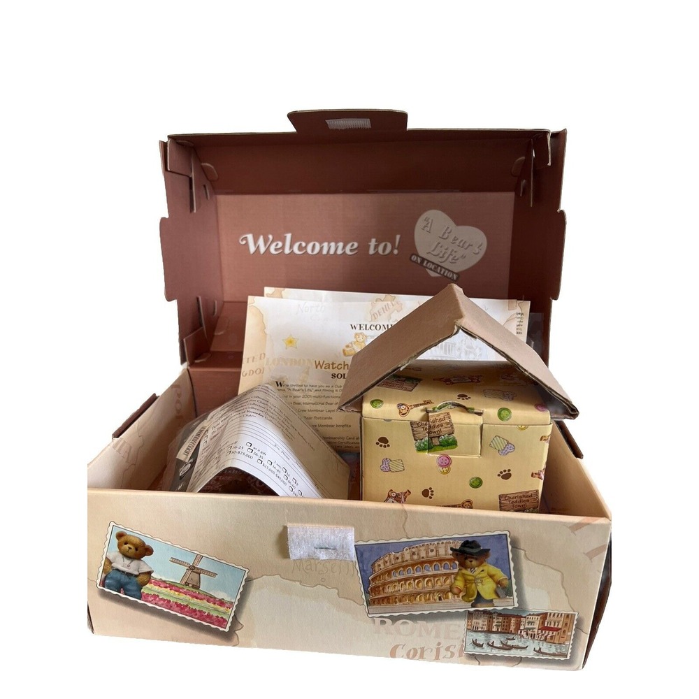 Cherished Teddies CT107  T. James Bear 2001 Membership Kit - Pin & Figurine- NIB